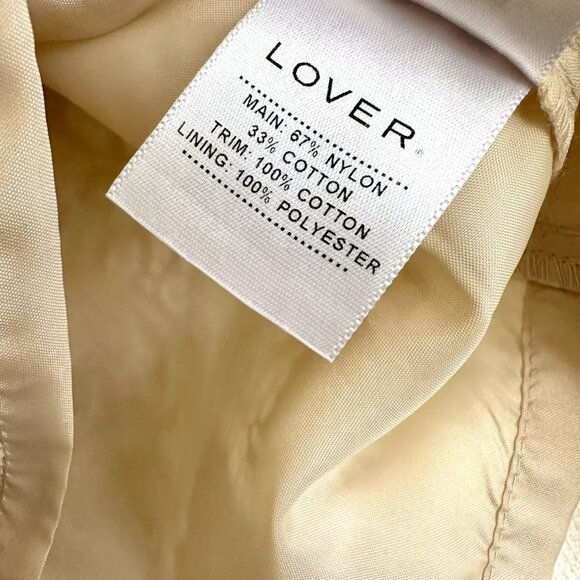 LOVER Chelsea Collar Cotton Blend Lace Sleeveless Mini Dress in Ivory Size 4 - Picture 5 of 7